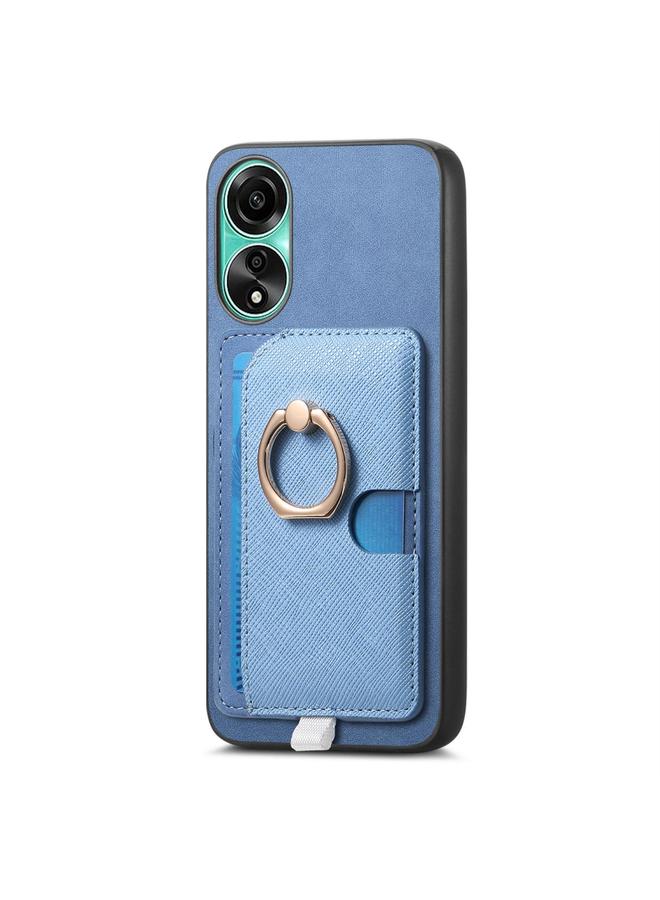 S-TOP Case For OPPO Reno10 Pro+ 5G Retro Cross Leather Ring Side Insert Card Bag MagSafe Phone Case - Image 2