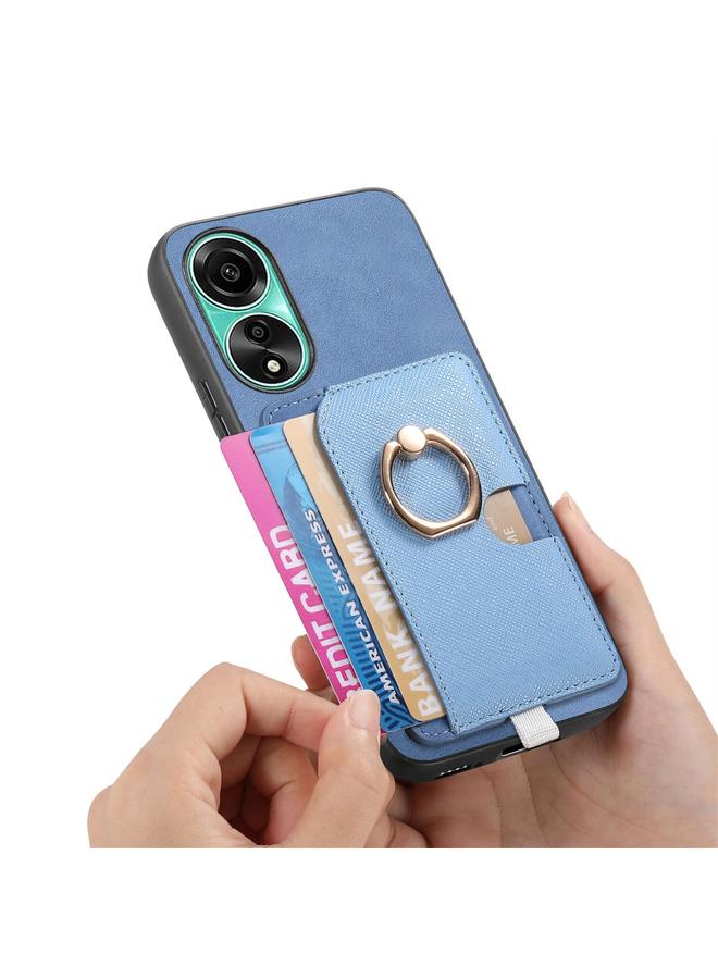 S-TOP Case For OPPO Reno10 Pro+ 5G Retro Cross Leather Ring Side Insert Card Bag MagSafe Phone Case - Image 4