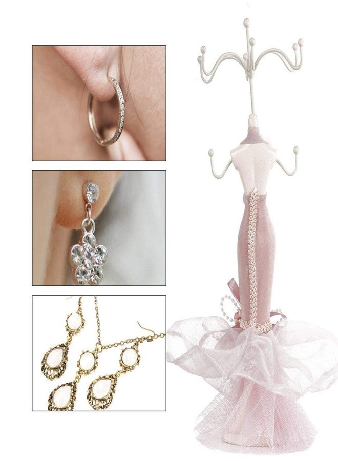 Salmue Princess Dress Jewelry Stand - Holder for Necklace, Earring, Ring - Lady Model Dress High-heeled Shoes Display (Small Model) - Image 3