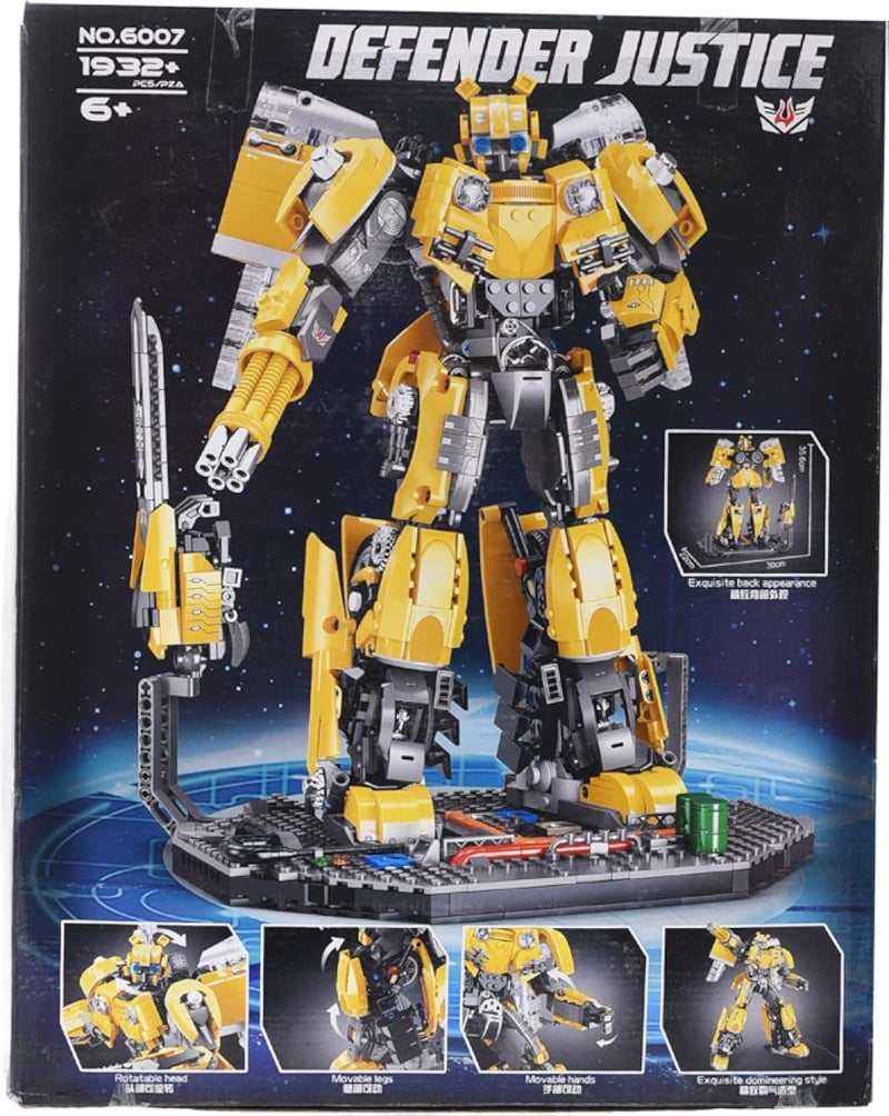 DEFENDER JUSTICE BUMBLEBEE 1932PCS: Ultimate Transformer Building Set for Epic Action Play