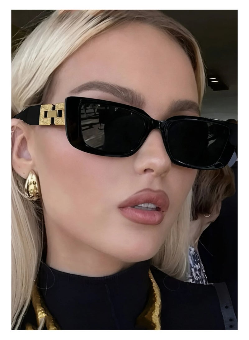 POLITE Stylish Women’s Plastic Square Fashion Sunglasses — Minimalist & Retro Streetwear Accessory - Image 1