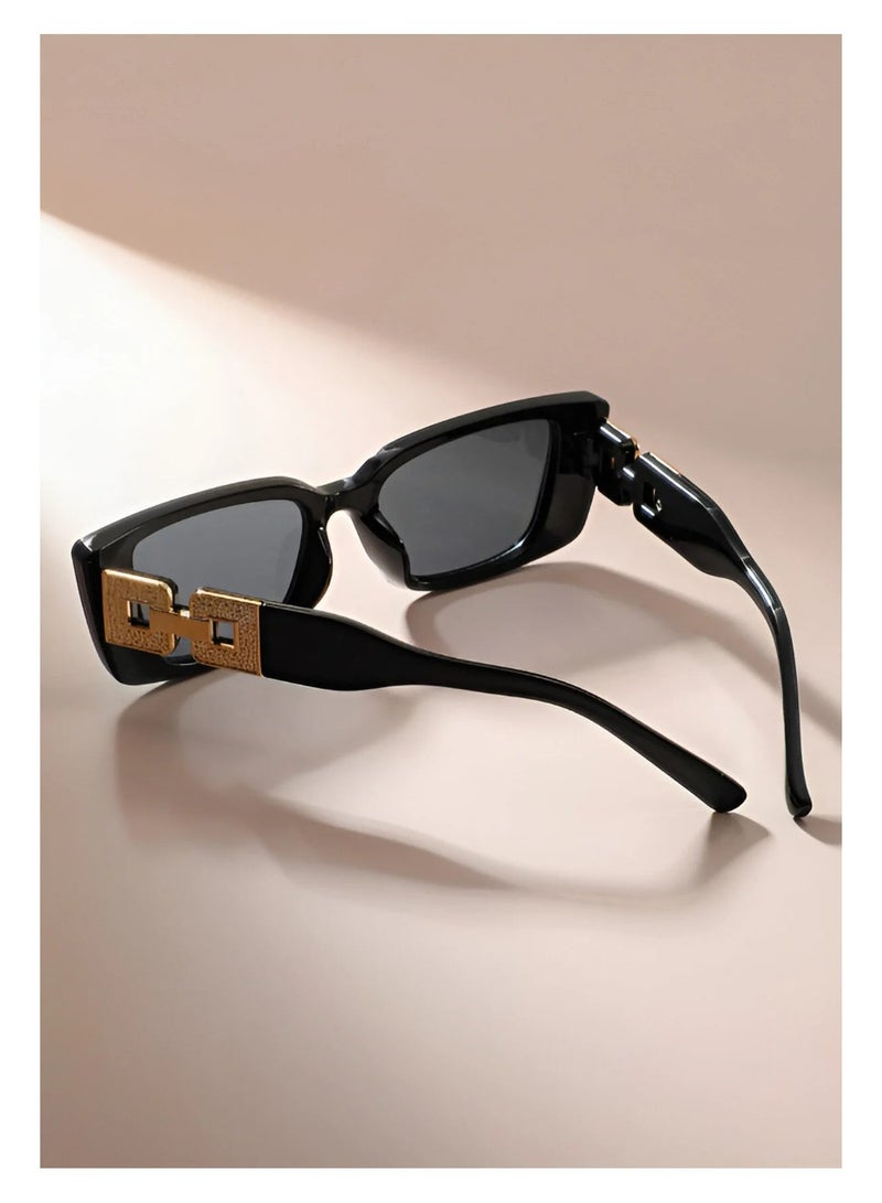 POLITE Stylish Women’s Plastic Square Fashion Sunglasses — Minimalist & Retro Streetwear Accessory - Image 4