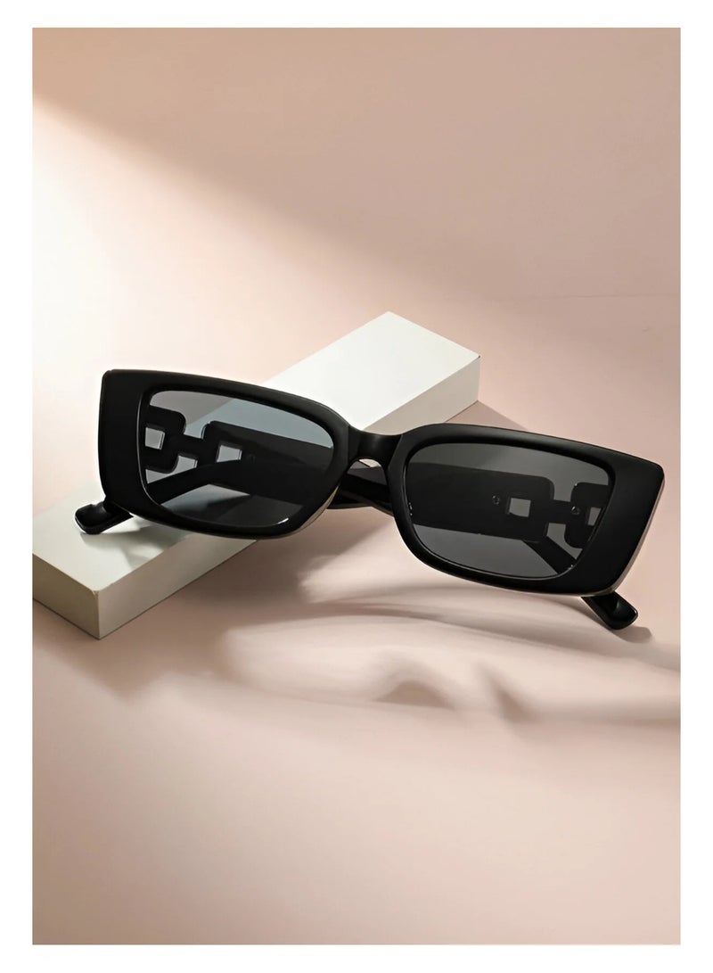 POLITE Stylish Women’s Plastic Square Fashion Sunglasses — Minimalist & Retro Streetwear Accessory - Image 5