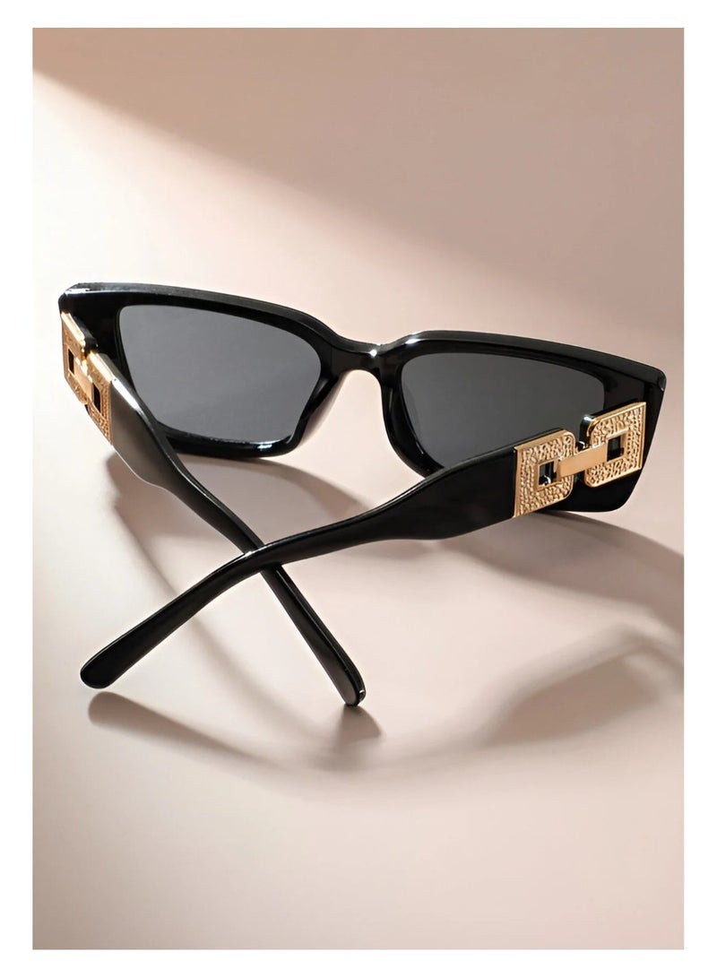 POLITE Stylish Women’s Plastic Square Fashion Sunglasses — Minimalist & Retro Streetwear Accessory - Image 3