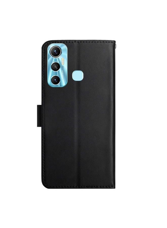 Green Tiger Case For Infinix Hot 11 Genuine Leather Fingerprint-proof Horizontal Flip Phone Case - Image 3