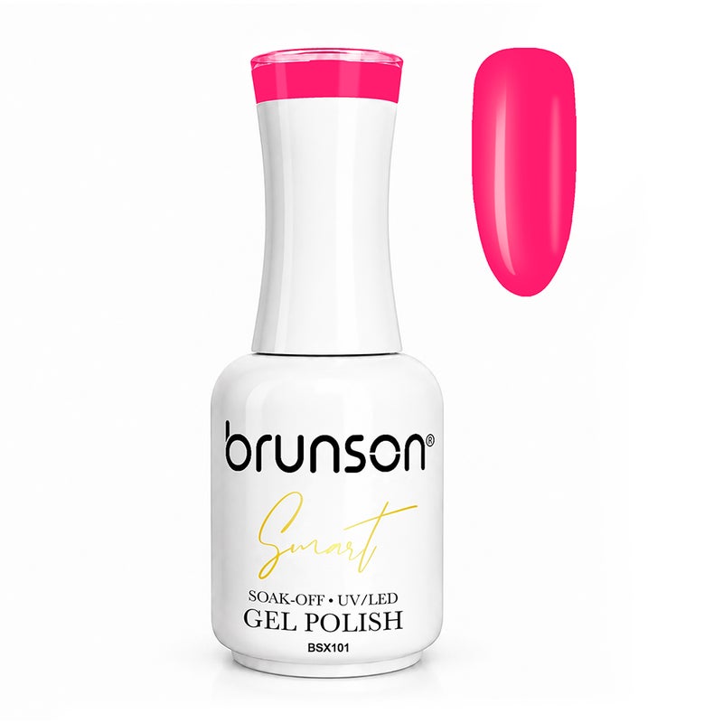 Gel Nail Polish Brunson Smart Gel 18ml Professional UV LED Gel Polish TPO Free HEMA Free Soak Off Nail Color Self Levelling High Gloss Chip Resistant Long Lasting 30+ Days Wear Manicure Gel