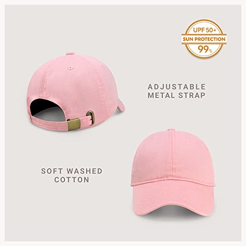 CHOK.LIDS Everyday Premium Dad Hat Unisex Baseball Cap for Men and Women Adjustable Lightweight Polo Style Curved Brim (Light Pink) - Image 2