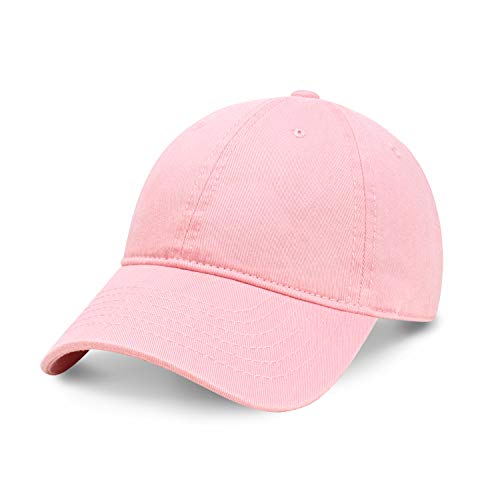 CHOK.LIDS Everyday Premium Dad Hat Unisex Baseball Cap for Men and Women Adjustable Lightweight Polo Style Curved Brim (Light Pink) - Image 1