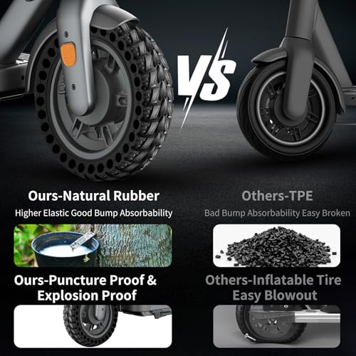 BANGTING إطارات صلبة BANGTING 2PCS 8.5x2 بوصة للسكوتر الكهربائي، 8 1/2 x2 للإطار البديل Gotrax GXL V2 / XR/APEX، 50/75-6.1 للإطار البديل Xiaomi Pro 2 / M365 / 1S وجميع إطارات السكوتر 8.5'' (أسود 1) - Image 5