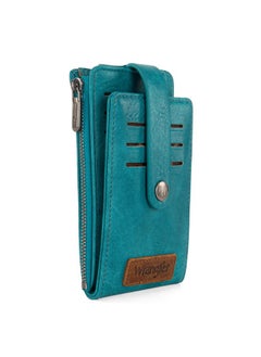 Wrangler Womens Bifold Card Wallet Vintage Multi Credit Card Holder Slim Minimalist With Zipper Pocket Coin Purse  - Image 3