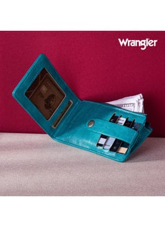 Wrangler Womens Bifold Card Wallet Vintage Multi Credit Card Holder Slim Minimalist With Zipper Pocket Coin Purse  - Image 2