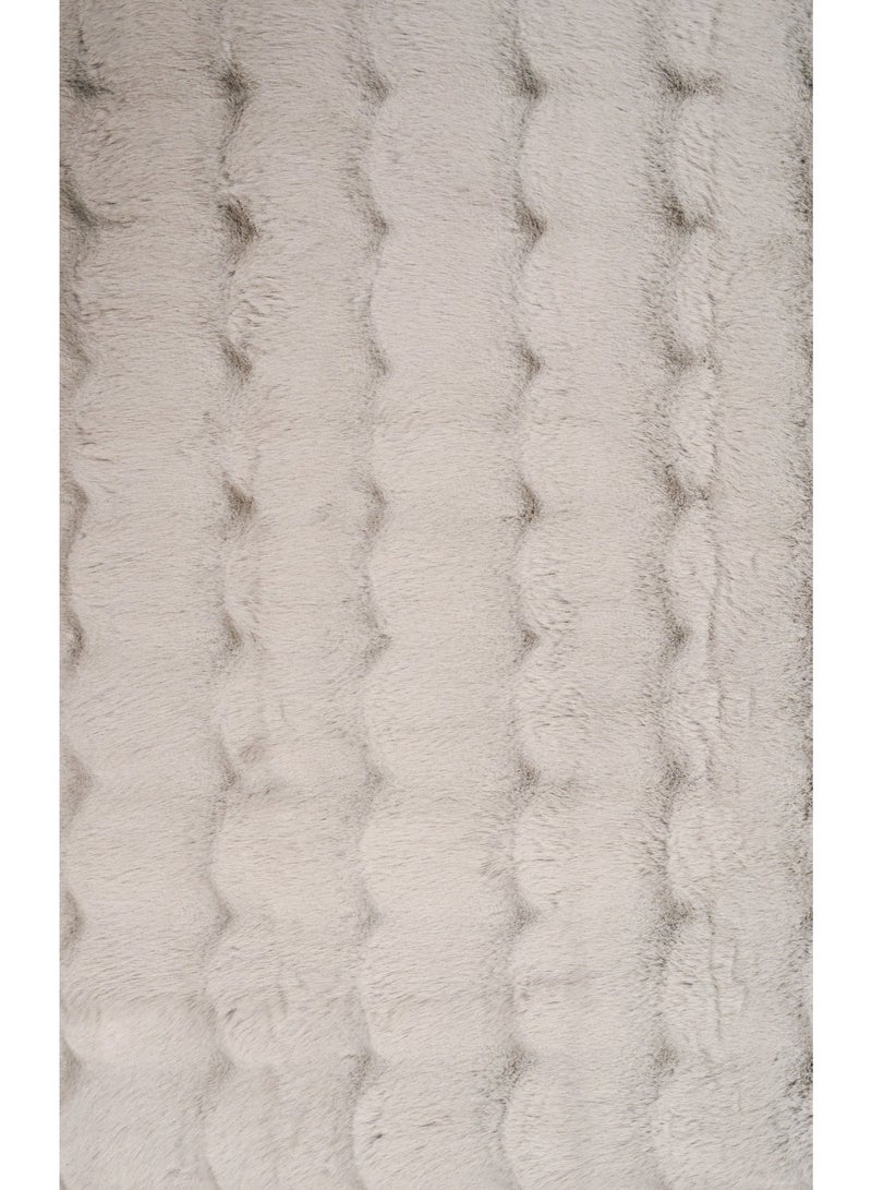 Home auraa Carpet Rug Anti-Slip – Size 160 x 230 cm – 5.25x7.55 ft | Pebble Shaggy Design - Grey Color | Ideal Carpet for Living Room, Bedroom, Office, Hallway or Balcony - Image 4