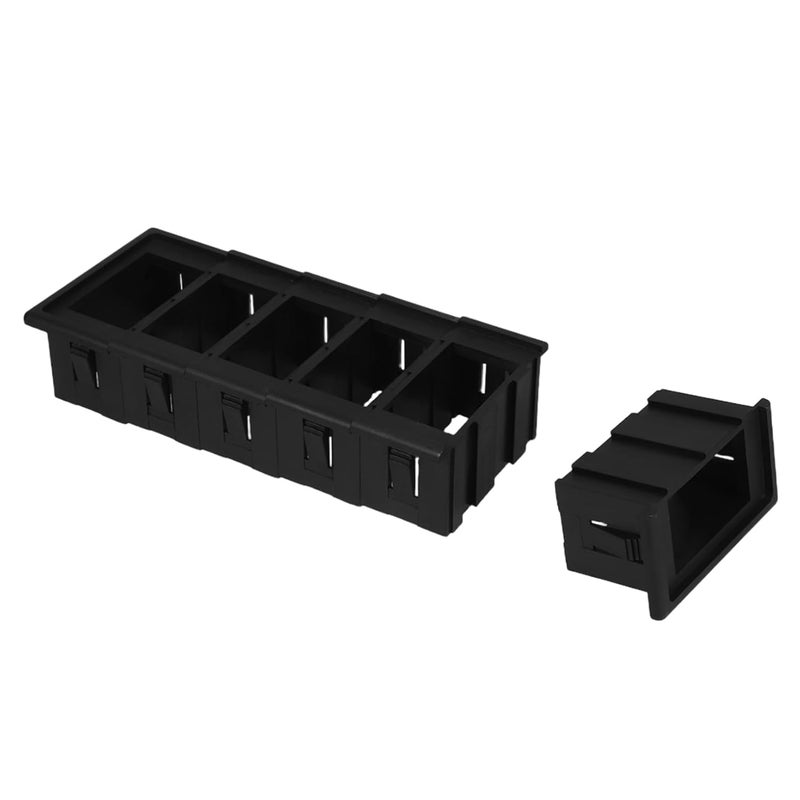 Black Rocker Switch Panel Housing Holder For Cars Boats Durable Easy Installation - Image 1