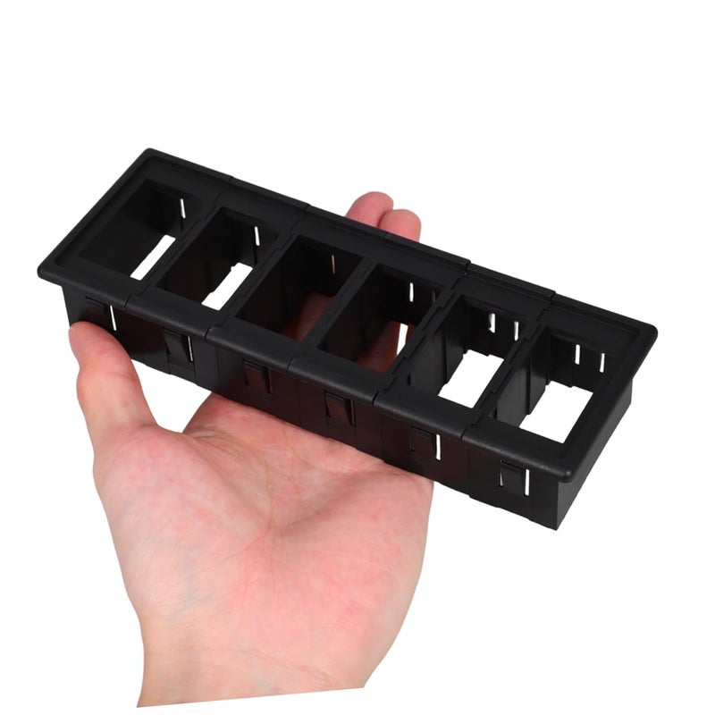 Black Rocker Switch Panel Housing Holder For Cars Boats Durable Easy Installation - Image 5