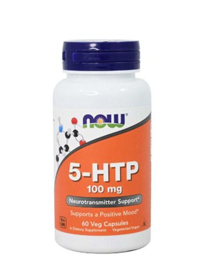 now - 5-HTP 100mg Neurotransmitter Support Positive Mood 60 Capsule - Image 1