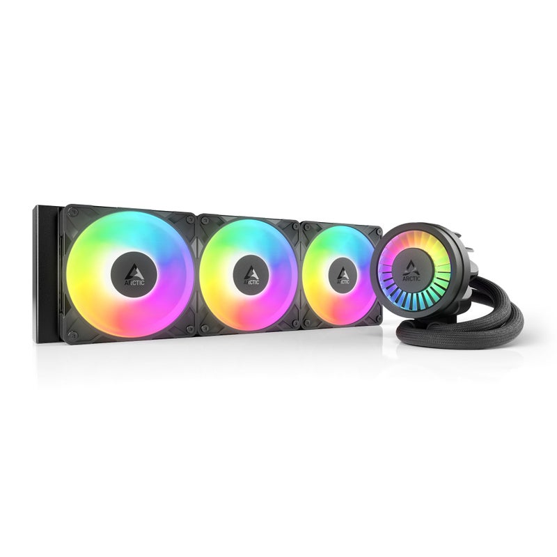 ARCTIC Liquid Freezer III Pro 360 A-RGB - AIO CPU Cooler, 3 x 120 mm Water Cooling, 38 mm Radiator, PWM Pump, VRM Fan, AMD AM5/AM4, Intel LGA1851/1700 Contact Frame - Black - Image 1