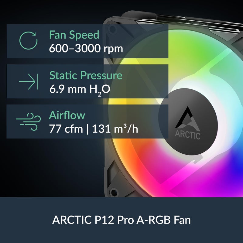ARCTIC Liquid Freezer III Pro 360 A-RGB - AIO CPU Cooler, 3 x 120 mm Water Cooling, 38 mm Radiator, PWM Pump, VRM Fan, AMD AM5/AM4, Intel LGA1851/1700 Contact Frame - Black - Image 4