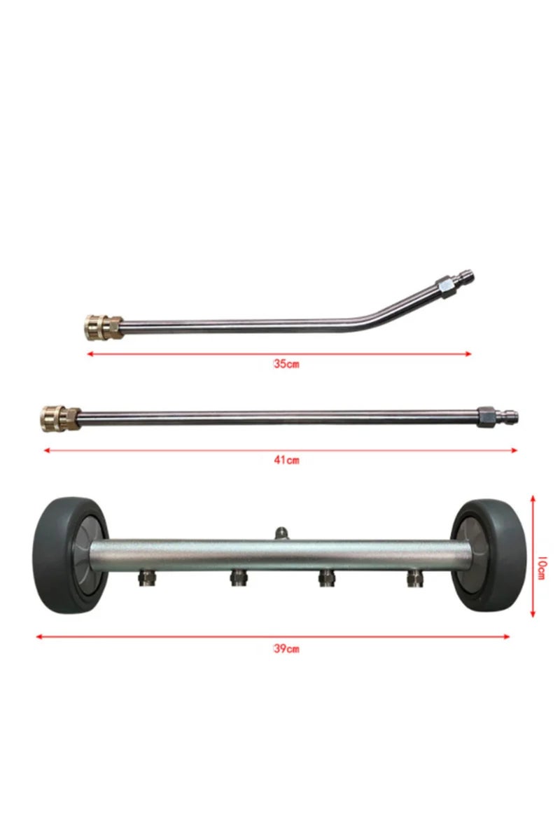 3 قطع من غسالات الضغط العالي لهيكل السيارة بقوة 5000 رطل لكل بوصة مربعة، غسالة سيارات كهربائية مقاس 16 بوصة، غسالة قاع القاطرة