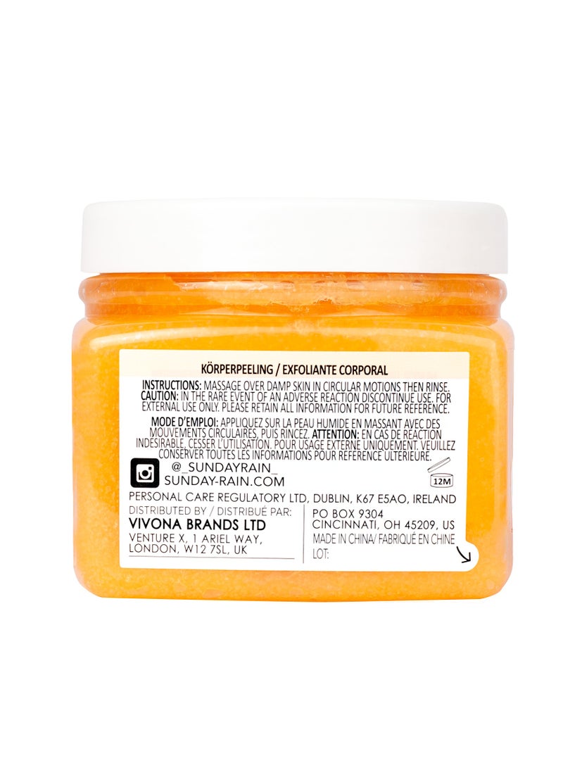 Sunday Rain Mango & Coconut Creamy Body Scrub – Natural Sugar Exfoliant with Mango Butter & Coconut Oil – Deep Nourishment for Smooth, Radiant Skin – 265g - Image 2