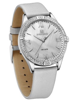 NAVIFORCE PU Band Quartz Standard Analog Wrist Watch For Women NF5038 S/W  - Image 4