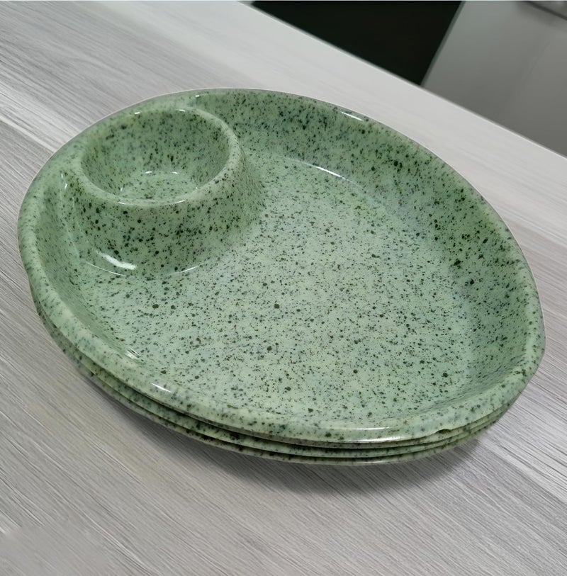 Inpro Serve Snacks in Style with Our Designer Melamine Serving Platter Set of 4 - Perfect for Dinner Parties and Entertaining! (7 INCH / 18 CM) - Image 1