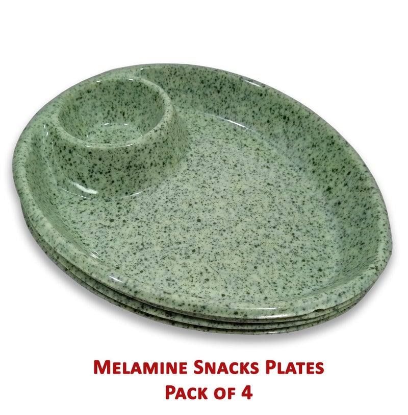 Inpro Serve Snacks in Style with Our Designer Melamine Serving Platter Set of 4 - Perfect for Dinner Parties and Entertaining! (7 INCH / 18 CM) - Image 3