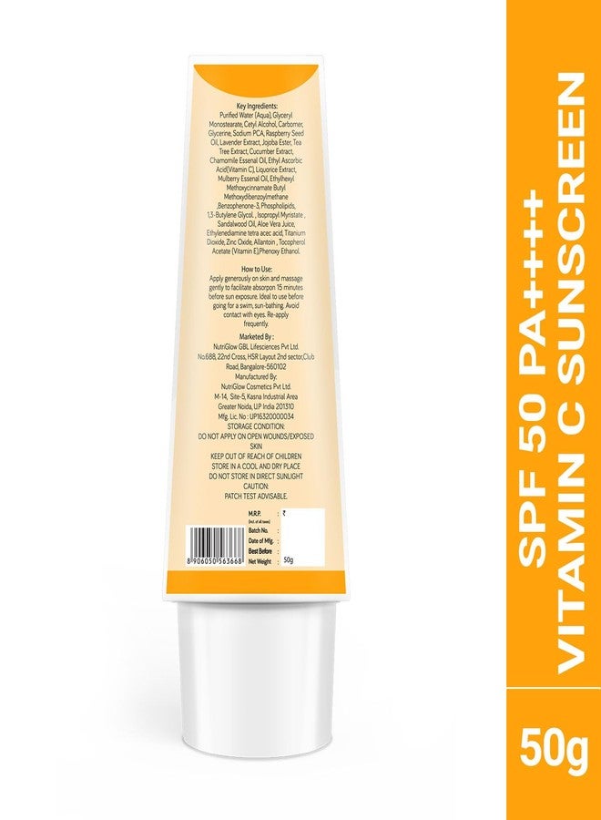 NutriGlow Advanced Organics Vitamin C Daily Mattifying Sunscreen, Anti-Pollution, Fragrance-Free, Non-Sticky, No White Cast, For All Skin Types (50g) - Image 2