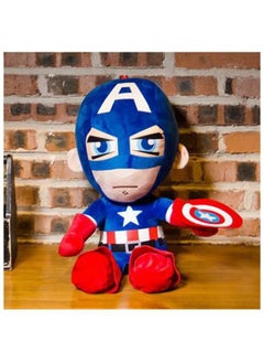 ZCM-HAPPY Superhero Captain America Doll Plush Toy Chemical Free Antibacterial Cute Soft 40cm  - Image 1