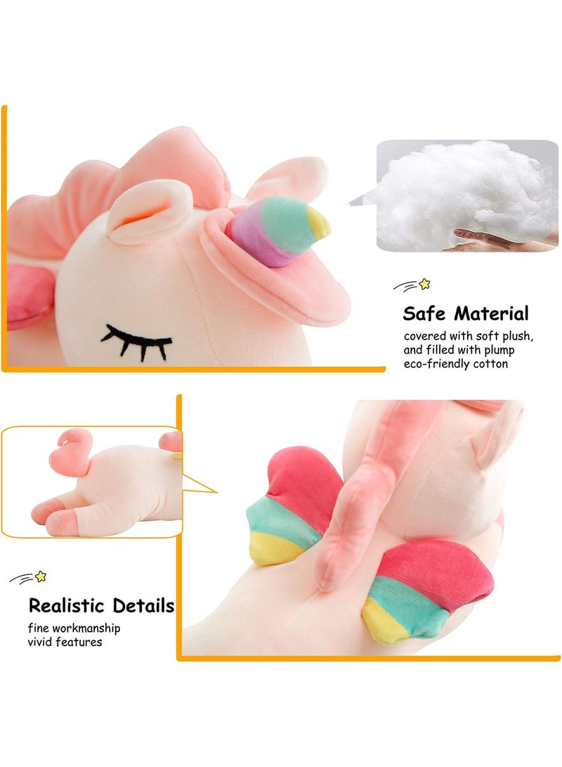 Plush Unicorn Stuffed Animal Pillows Toy Cute Soft White And Pink 80cm Unicorn Dolls Gifts for Kids Adult - Image 3
