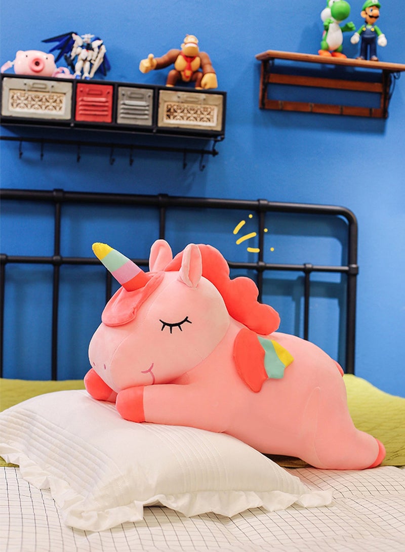Plush Unicorn Stuffed Animal Pillows Toy Cute Soft White And Pink 80cm Unicorn Dolls Gifts for Kids Adult - Image 5