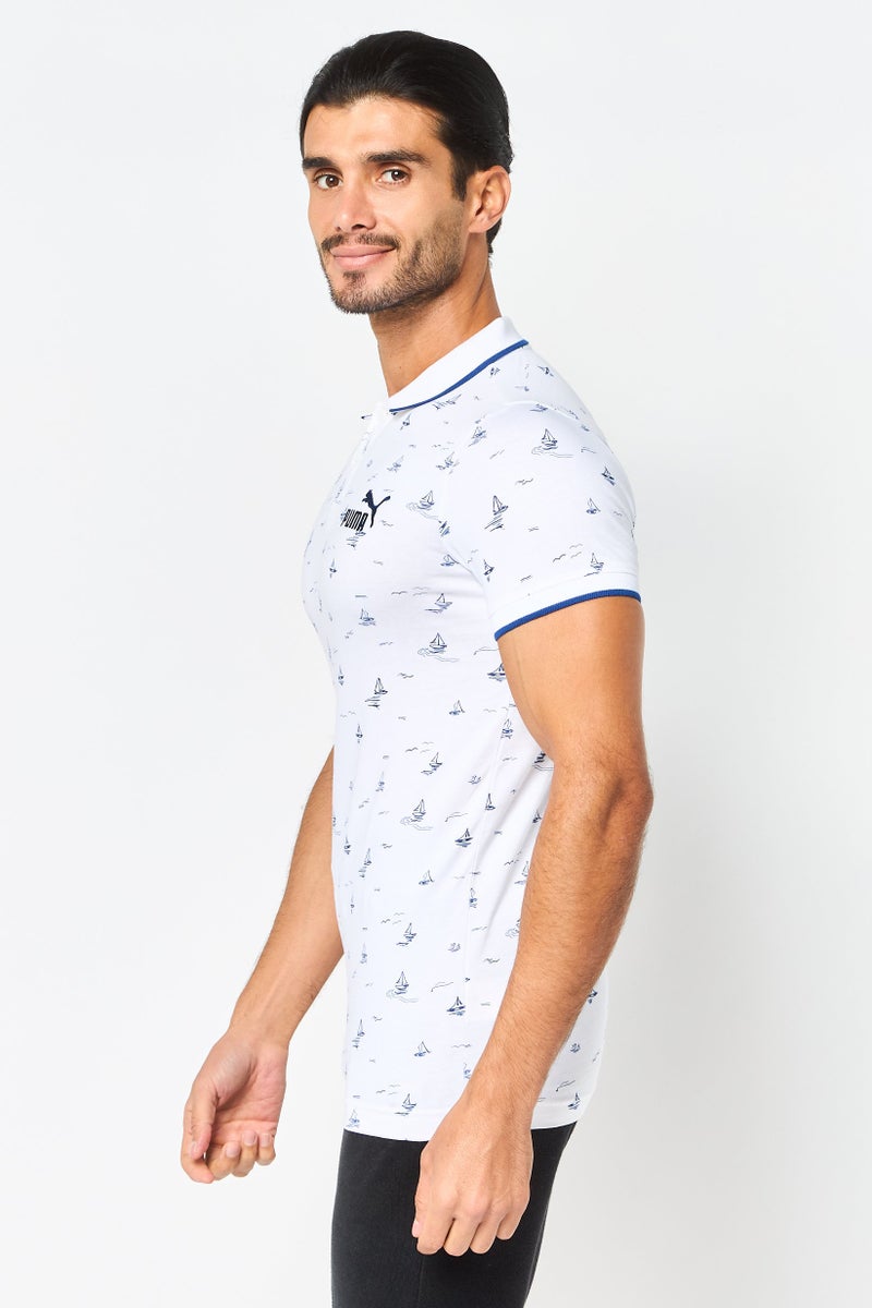 PUMA Men Sportswear Fit Short Sleeve Outdoor Polo Shirt, Multicolor - Image 4