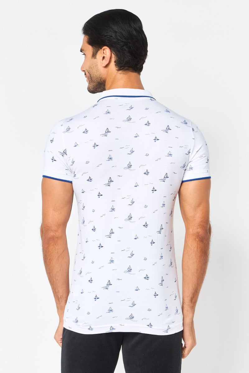 PUMA Men Sportswear Fit Short Sleeve Outdoor Polo Shirt, Multicolor - Image 3