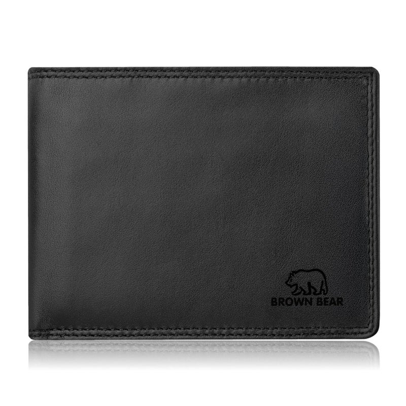 BROWN BEAR Classic Heritage Genuine Leather Wallet for Man | Purse for Men Wallet (Black) - Image 4