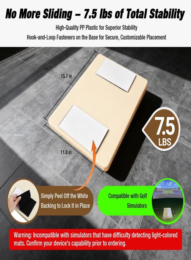 Angooni 15.7" x 11.8" Golf Bunker Mat - Indoor & Outdoor Sand Chipping Mat - Image 4