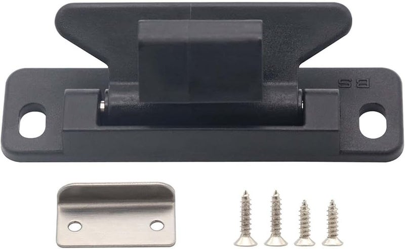 Black Universal RV Boat Cabinet Door Catch Drawer Latch for Closet Doors Nylon Metal - Image 2