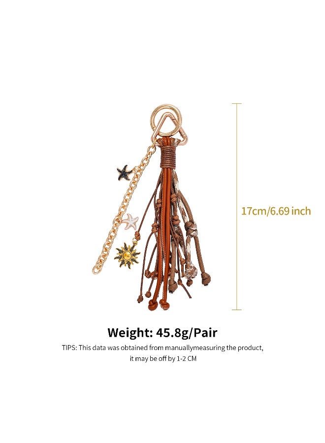 Miu Serious Bag pendant hanging accessories hanging chains（Mocha mousse)