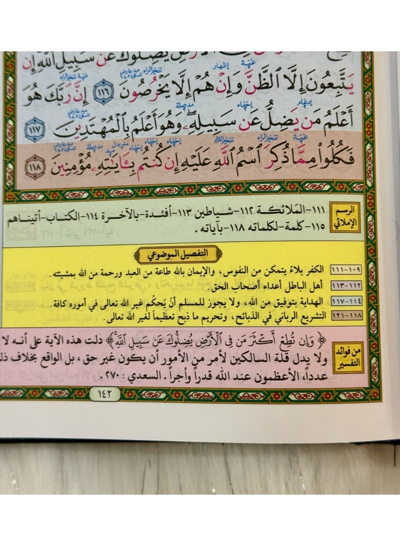 The Quran of the Proficient Reader (Thematic Detail with Tajweed) Text size 17 cm * 24 cm - Image 2