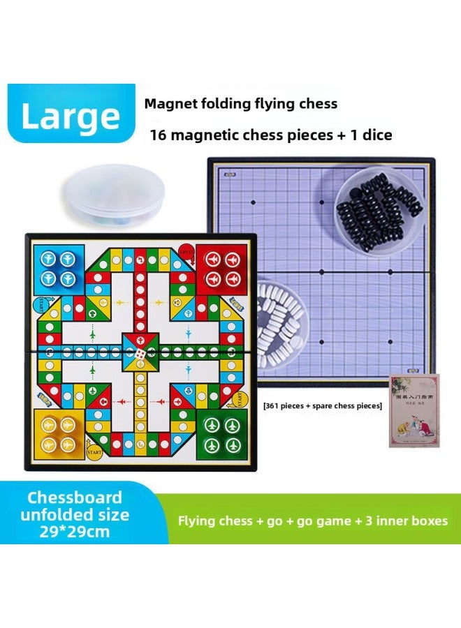 Magnetic Folding Flying Chess Large Size Storage Box Environmentally Friendly Plastic Iron Magnet Portable Board Game