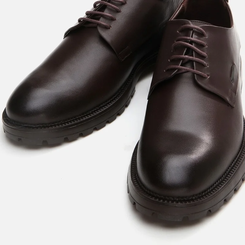 Hotiç 02AYH296010A480 GENUINE Leather Brown Men's Casual Shoes