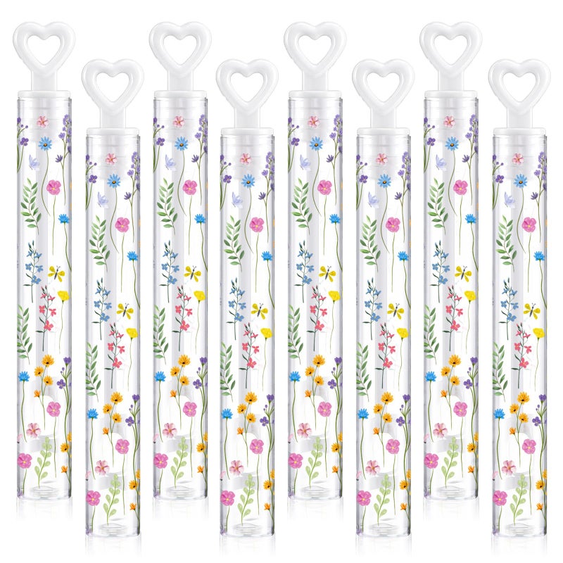 Rotatingpals 60 Pcs Wildflower Mini Bubble Wands Bulk Wildflower Party Supplies Flower Bubble Party Favors for Wedding Birthday Gifts Goodie Bag Stuffers Prizes - Image 3