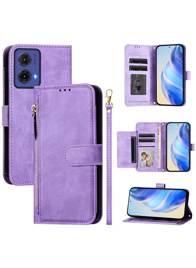 S-TOP Case For Motorola Moto G85 Multi-Card Slots Zipper Wallet Leather Phone Case - Image 1