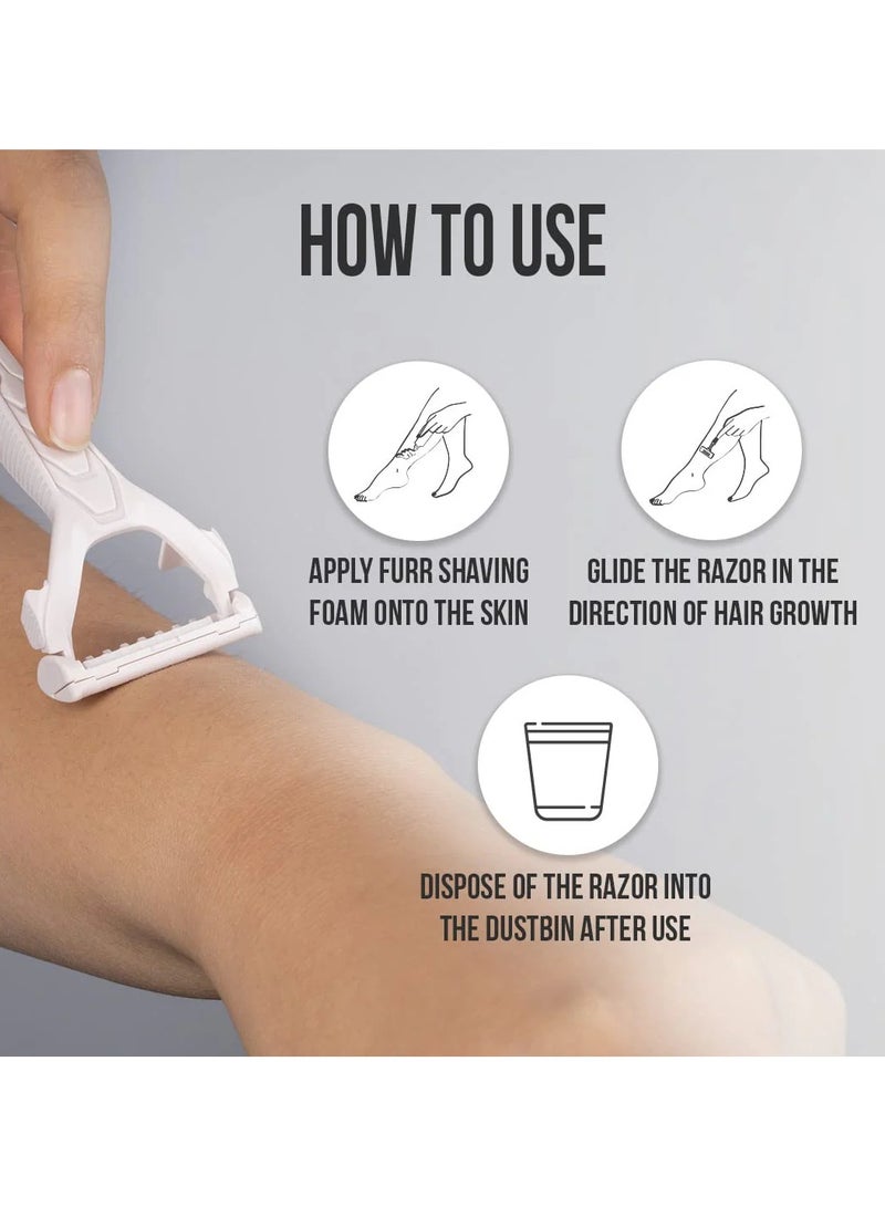 Pee Safe - Furr Disposable Body Shaving Razor | Pack of 5 - Image 2