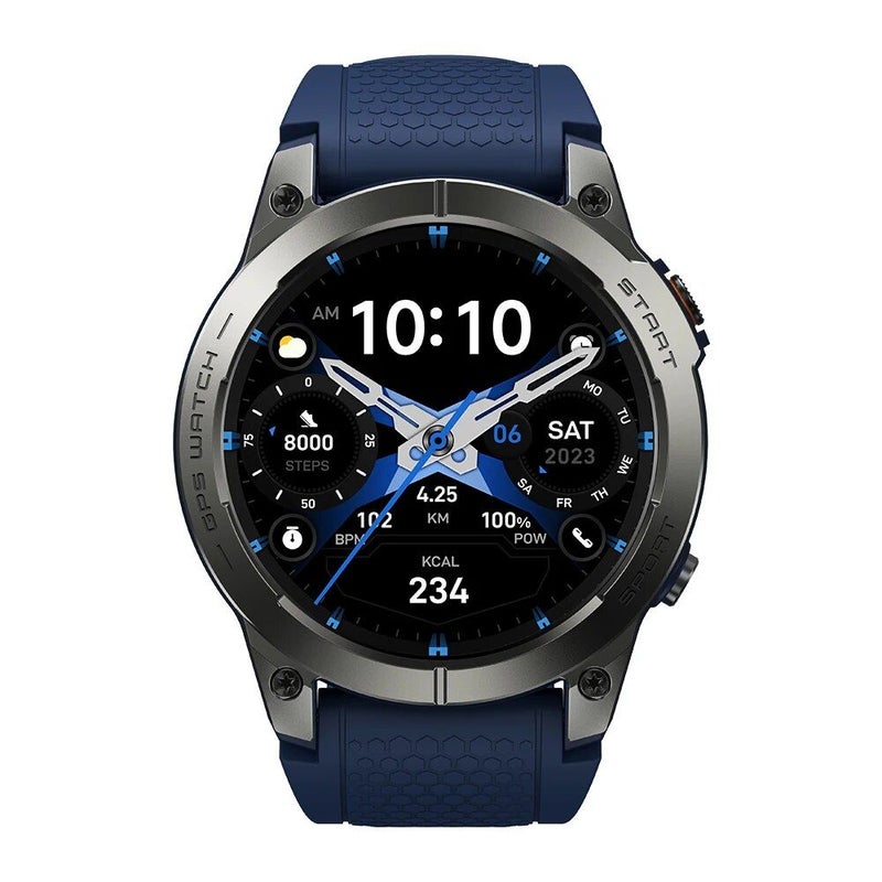 Zeblaze Stratos 3 Pro Smart Watch with GPS Navigation, Built-In Amoled Display, Bluetooth Phone Calls, Blue - Image 1