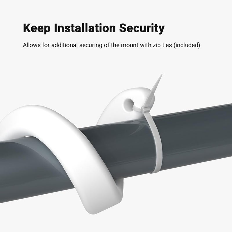 Holicfun Flexible Twist Mount for Indoor and Outdoor Security Cameras, Unversally Compatible with Ring, Blink, Eufy, Google Nest, Wyze, Arlo, Simplisafe and Other Cameras - White - Image 4