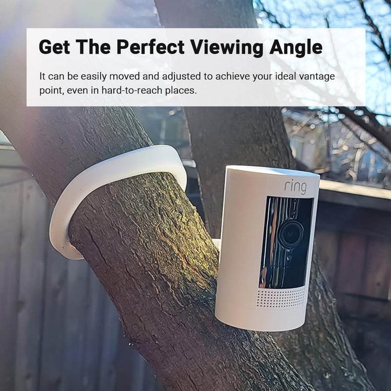 Holicfun Flexible Twist Mount for Indoor and Outdoor Security Cameras, Unversally Compatible with Ring, Blink, Eufy, Google Nest, Wyze, Arlo, Simplisafe and Other Cameras - White - Image 5