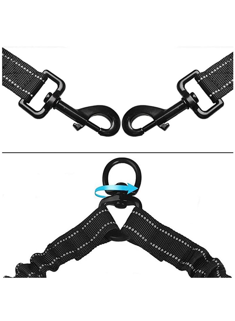 Zikra Double Dog Lead, Dual Leash Coupler Splitter No Tangle with Comfortable Padded Handles for Training & Walking 2 Dogs, Reflective Adjustable Dog Leads - Image 4