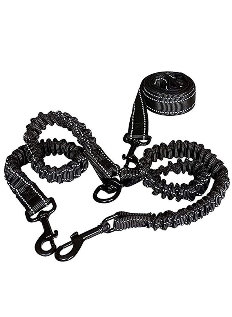 Zikra Double Dog Lead, Dual Leash Coupler Splitter No Tangle with Comfortable Padded Handles for Training & Walking 2 Dogs, Reflective Adjustable Dog Leads - Image 3