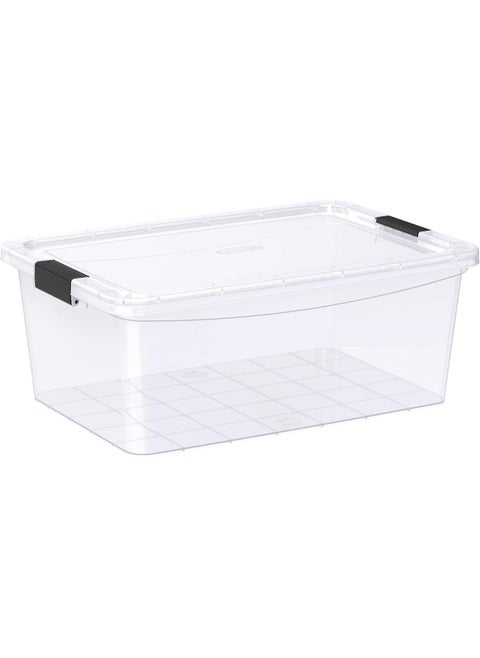 20L Clear Plastic Storage Box with Lockable Lid