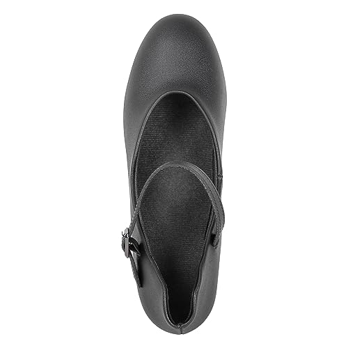 Dynadans Women's Character Shoe Ankle Strap 1.5'' Latin Dance Shoes Black 8.5 - Image 2