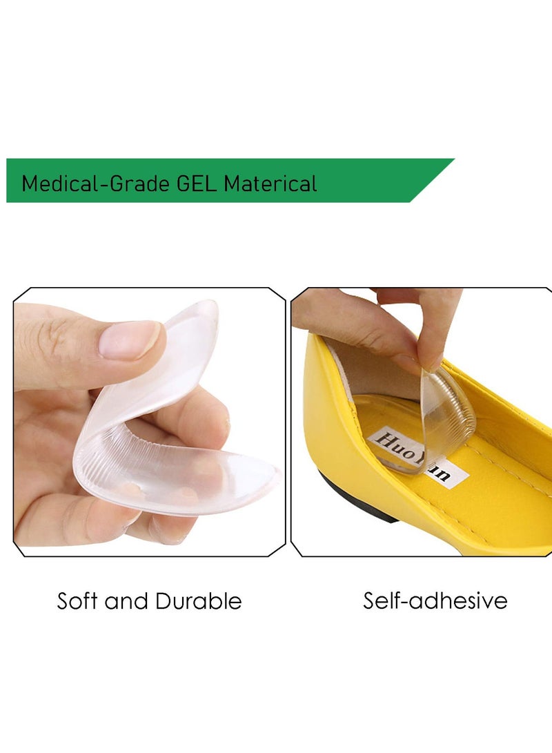 Zikra Medial & Lateral Heel Wedge Silicone Insoles - Corrective Adhesive Shoe Inserts for Foot Alignment, Knock Knee Pain, Bow Legs, Osteoarthritis for Men and Women (2 Pairs) - Image 3